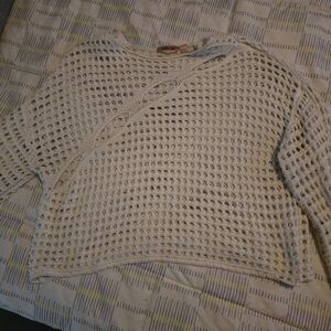 Willow Open-Knit Cream Sweater